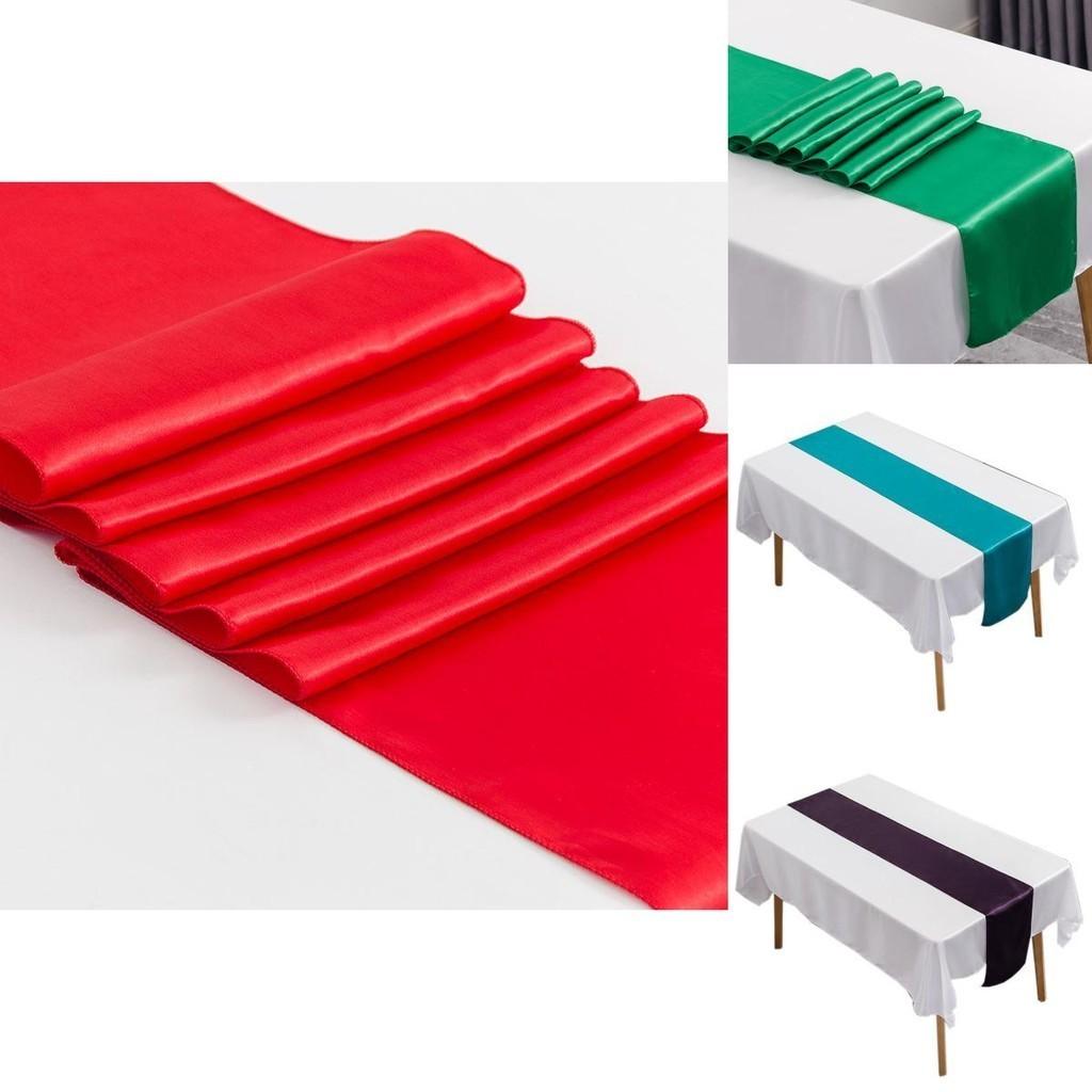 Stunning Red Satin Table Runner Perfect For Banquets And Home Decor Accents