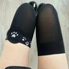 Cat Paw Silicone Dot Grip Over Knee Socks Spring Summer Solid Compression Thigh High Stockings For Women Girls Jk Aesthetic New