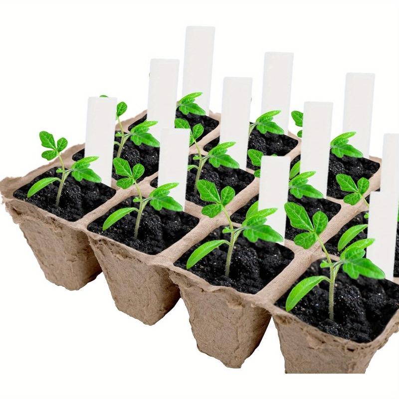 40 Pack Peat Seed Starter Trays with 40 Plants Labels 480 Cells Seedling Start Pots Kit Gardens Germination Plant Starter Trays