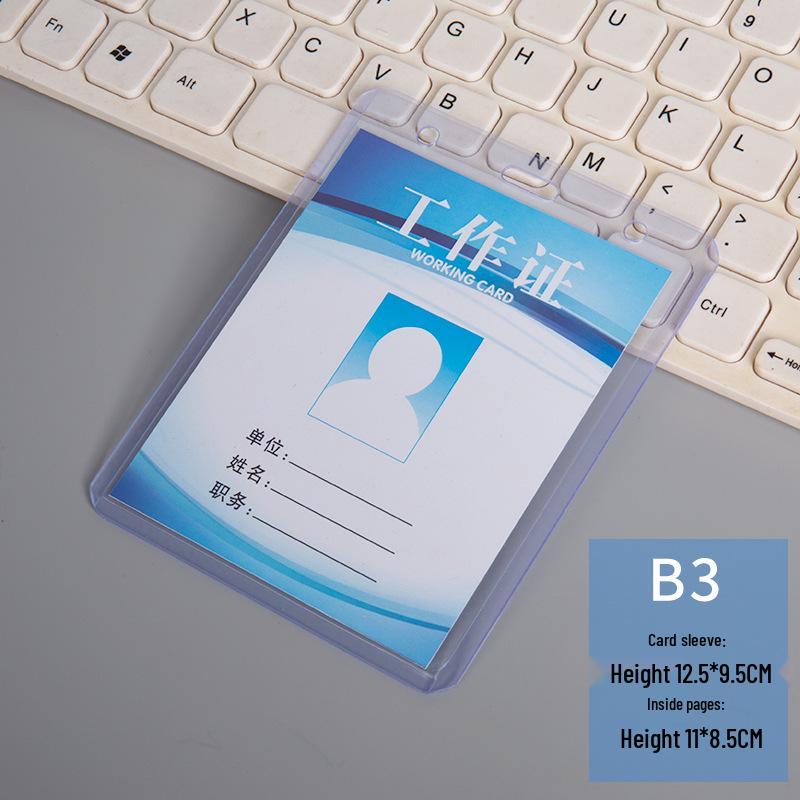 Double-Sided Transparent ID Holder with Lanyard for Student, Access, or Conference Pass and QR Code Tag