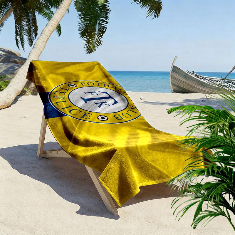 Trabzonspor Logo Print Beach Towel, Large Soft Quick Dry Towel for Beach Camping Swimming