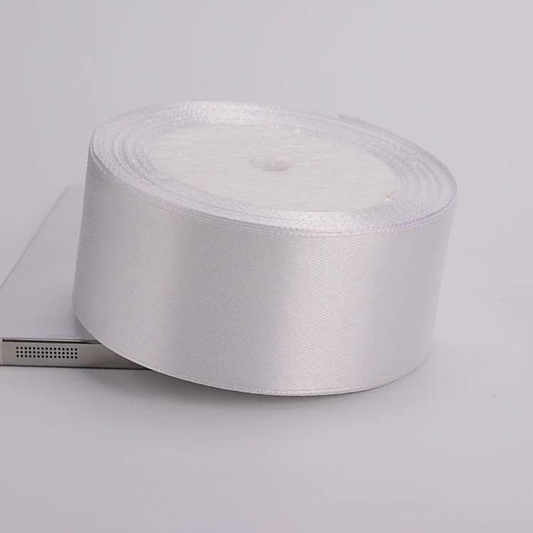 

Hot sale (25yards/roll)6mm-75mm white Silk Satin Ribbons Wedding Decorative Ribbon gift Wrapping DIY Handmade Materials 9 size satin ribbon