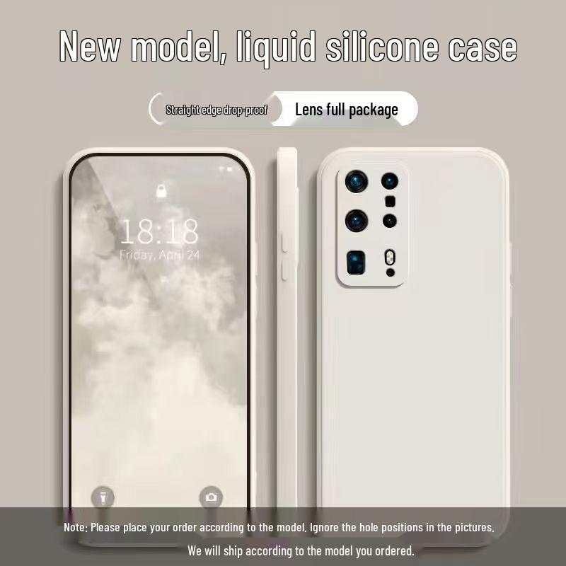 Huawei P40 Pro+ Liquid Silicone Drop-proof Protective Case - Skin-friendly, Full Coverage, Solid Color