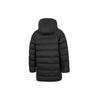 Nike Logo-Muster bedruckte Stehkragen-Kapuzen-Daunenjacke Damen Oberbekleidung Schwarz DQ6874-010