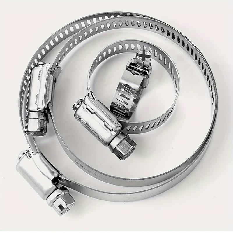 120pcs Stainless Steel Hose Clamp Kit - Easy-Tighten Worm Gear, 1/4" to 1-1/2", Ideal for Plumbing & Auto Projects, Durable Meta
