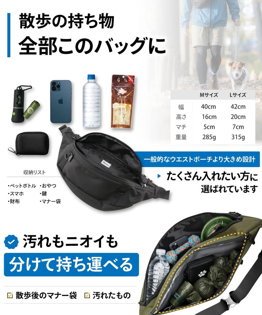 In Begin Large Capacity Body Bag for Waterproof Separates Wet Holds Water Waist 6 Large Size [Featured Magazine] Men, Pocket, Items, Bottles, Bag,
