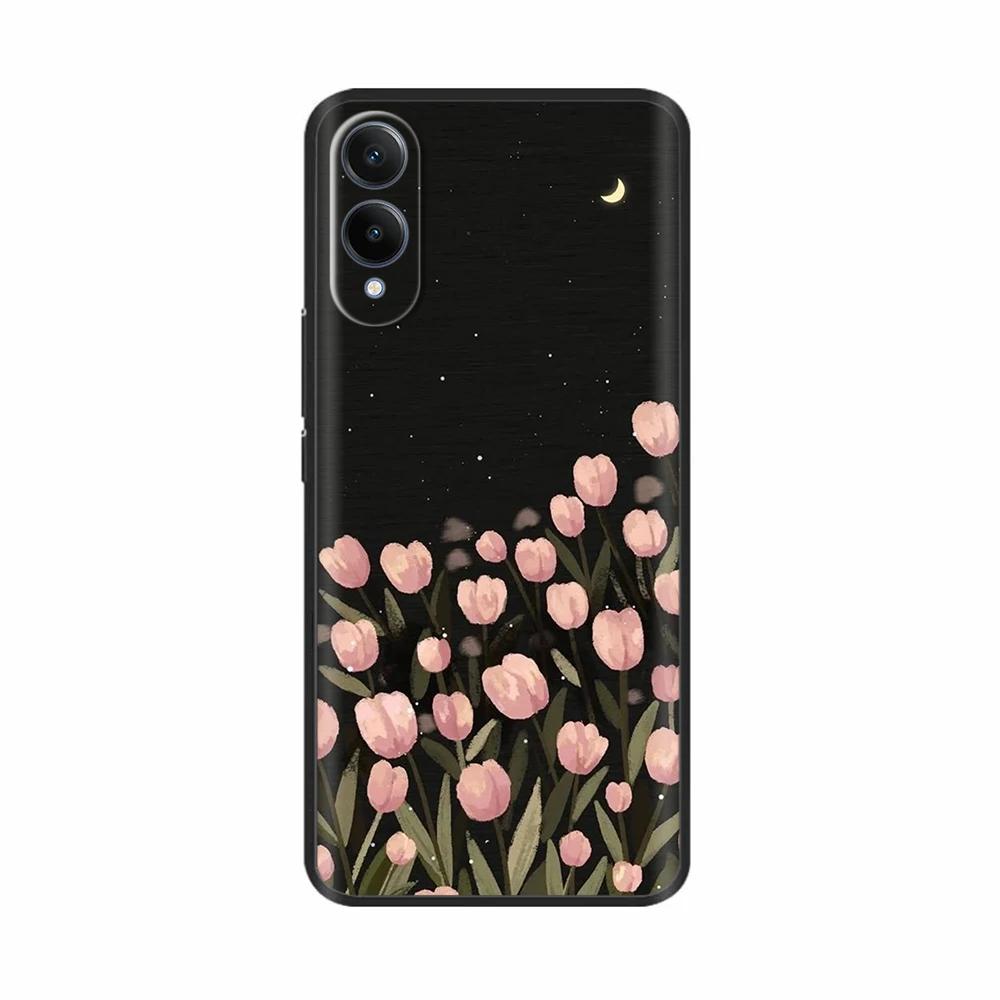 For Samsung S25 Edge Case for Samsung S25 Edge Fantasy Flowers Phone Housing Soft Slim TPU Silicone Cover for Galaxy S25 Edge