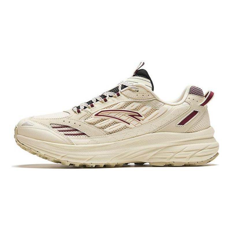 Anta Men AT957 Fabric Low Casual Running Shoes Beige Red 912415596-4 39