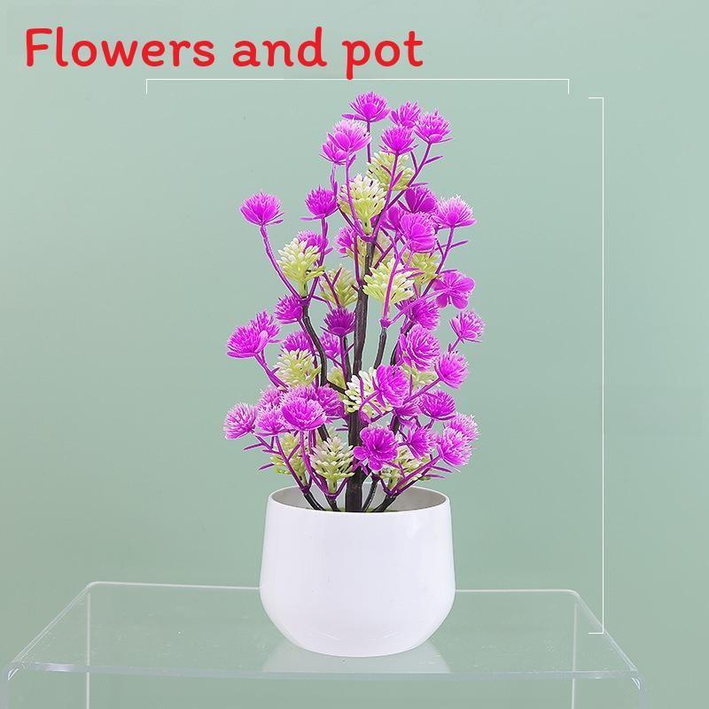 Camellia Multicolor Simulation Japomica Artificial Flower Green Plant Bonsai