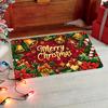 Christmas Bells Flowers Extra Large Doormat, Thick Flannel Non-Slip Rug for Indoor Outdoor Farmhouse Home Decor