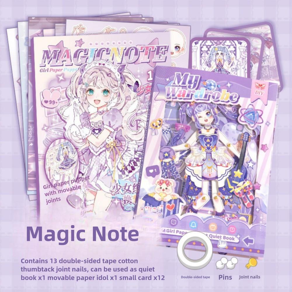 

Разноцветная тихая книга, пеленальное платье, материалы для коллажа, кавайная книга, игрушка для коллажа magic note