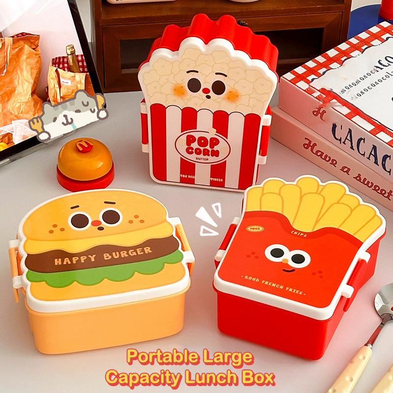 Student Lunch Box Bento Box Salad And Fruit Box With Separation And Preservation Office Worker Lunch Box With Tablewares