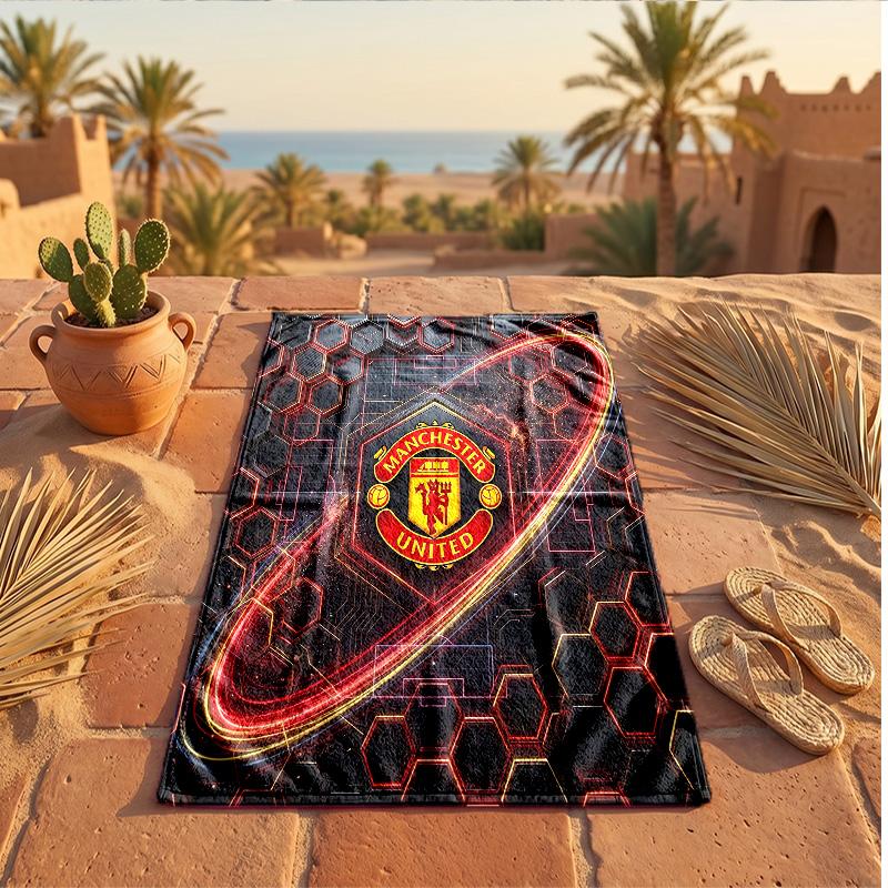 Asciugamano da Spiaggia in Microfibra con Stampa Manchester United Asciugatura Rapida Assorbente Grande Asciugamano per Spiaggia Nuoto Viaggio
