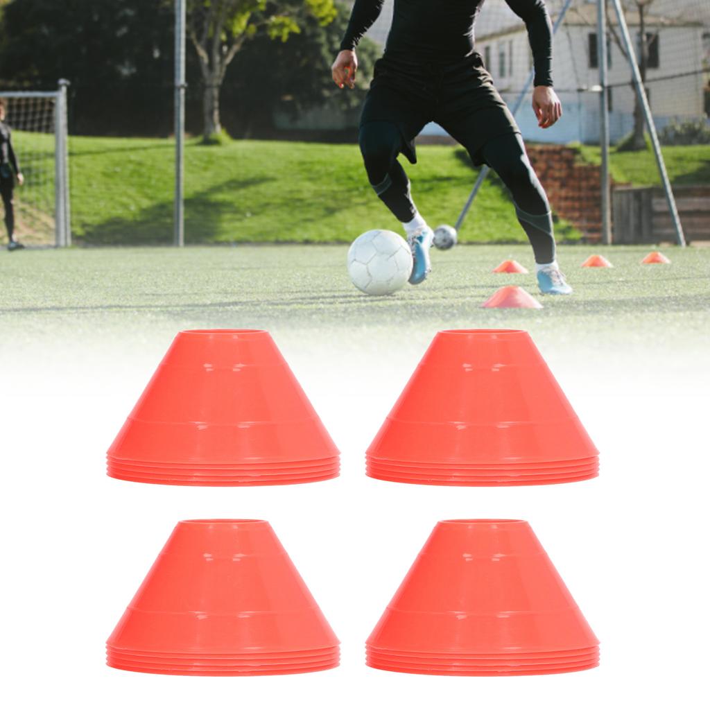 20PCS Football Training Markers Multifunction PE Soccer Training Disc Cone Set for Kids Novice Outdoor