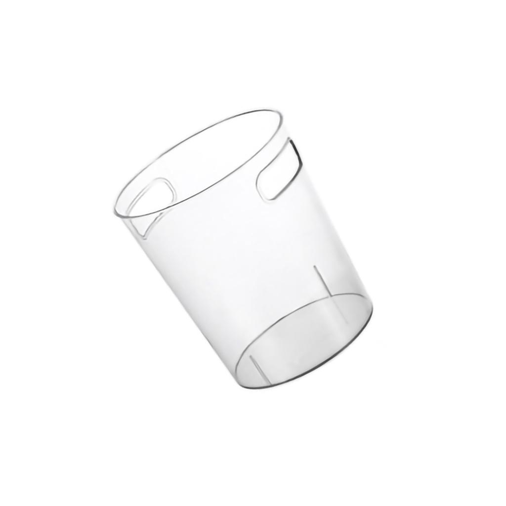 Transparent Trash Can Clear Wastebasket with Handles for Kitchen Bathroom Office Bedroom Living