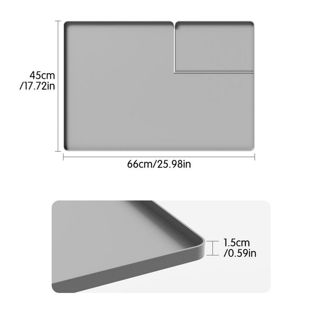 Dryer Top Protector Mat With Lint Collection Hole Washer And Dryer Mat 26x18in Silicone Non-Slip Washing Machine Topper For