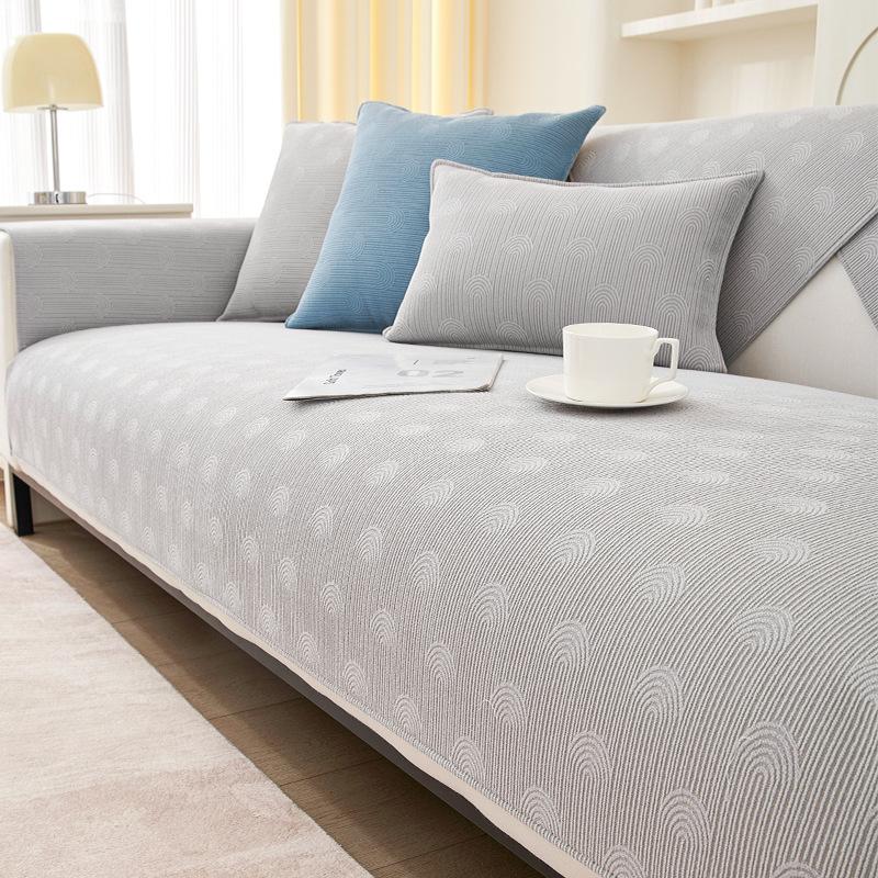 

Диванная подушка из синели с радужным узором, универсальный чехол для дивана на четыре сезона, сплошной цвет, простая современная подушка, тканевый чехол для дивана 70*70