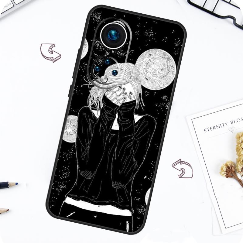 Black White Galaxys Aesthetic Case For Honor Magic 7 Lite 5 6 Pro Honor 200 50 70 90 Lite X8b X9a X8a X8 X9 X9c X9b Cover