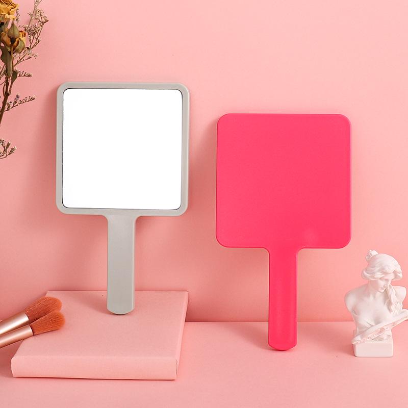 Custom Logo Square Handheld Makeup Mirror - Portable Cosmetic Mirror for Beauty & Gifts