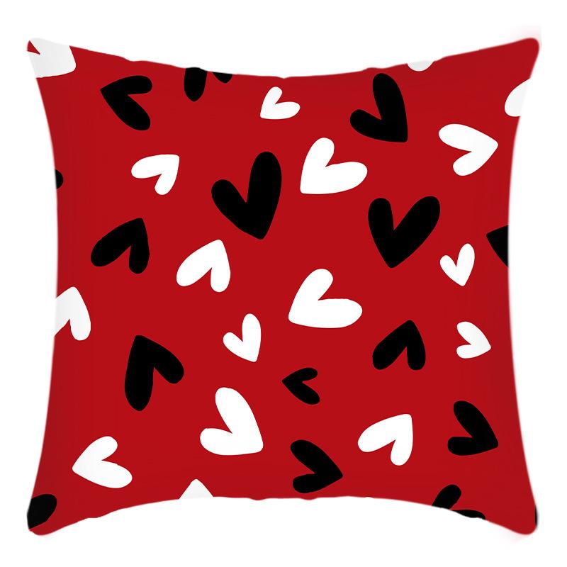 Neue Valentinstag Leinen Kurzer Plüsch Kissenbezug Kissen Auto Sofa Kissen Kissenbezug