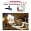 2D Christian Resurrection Backdrop, Empty Tomb with Cross Photography Background