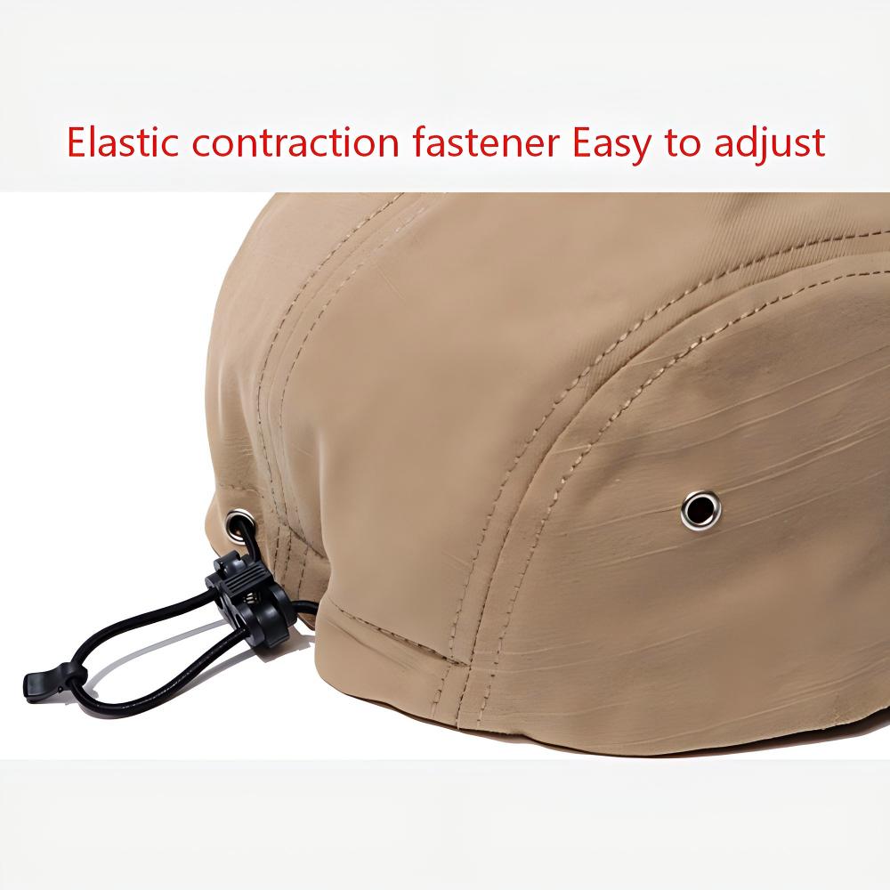 Baseball Cap Niche Camping Japanese Minimal Solid Color 4-Panel Drawstring For Men&Women All-Match Street Peaked Hat