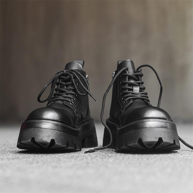 Martin Boots Men'S Fashion British Style Men'S Shoes Platform Heightening Short Boots Personalized Fashion Boots 93502-J