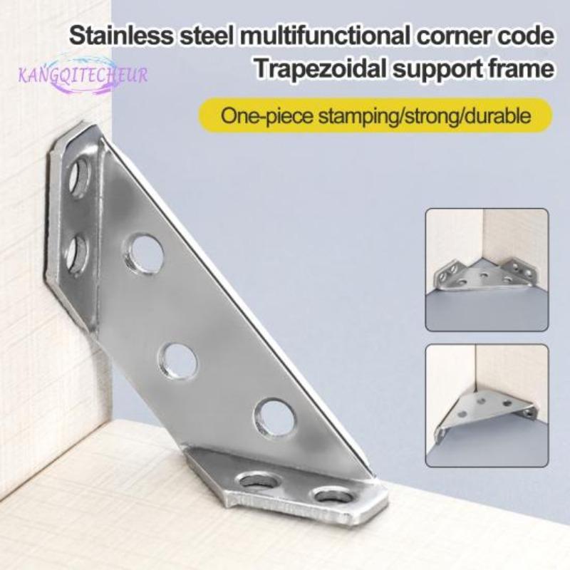 10/4/2 STK Hjørnebraketter Møbler i rustfritt stål Vinkelhylle Kobling Skapstøtte Festeramme Hjørnestøtte med skrue