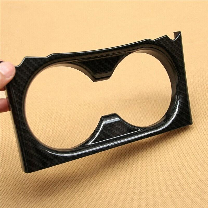 Carbon Fiber Car Front Water Cup Holder Cover Trim For Mazda CX-5 CX5 2017-2023