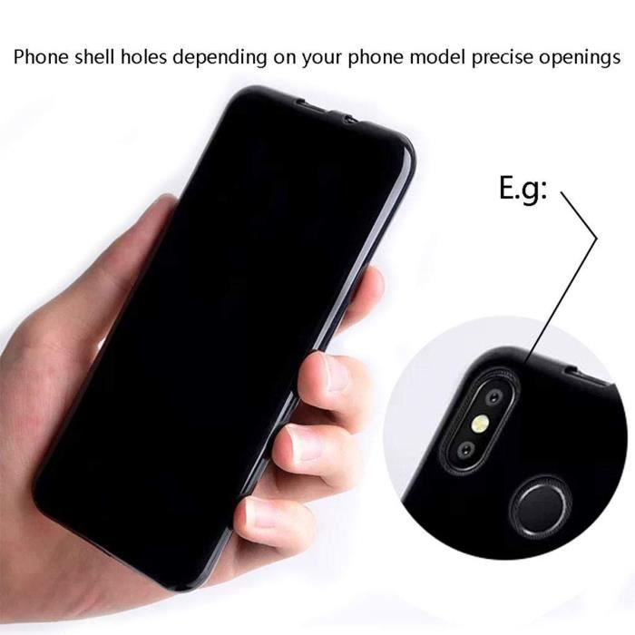 Coque - FZ - Samsung Galaxy A02S - Noir - Verre trempé inclus - Souple en TPU et Silicone