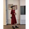 Temperament inner base knitted dress women's autumn and winter long over the knee with coat sweater skirt