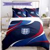 Set Biancheria da Letto Stampata Calcio Inghilterra 3 Pezzi Copriletto Traspirante Accogliente come Regalo per la Casa Nuova o per le Feste