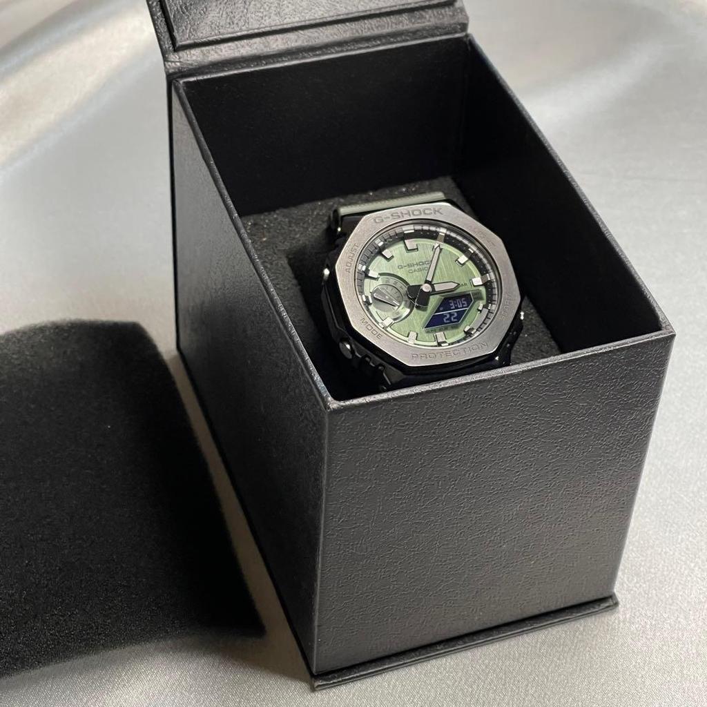 Used CASIO G-SHOCK GM-2100 Metal Casio Oak Green Ana-Digi