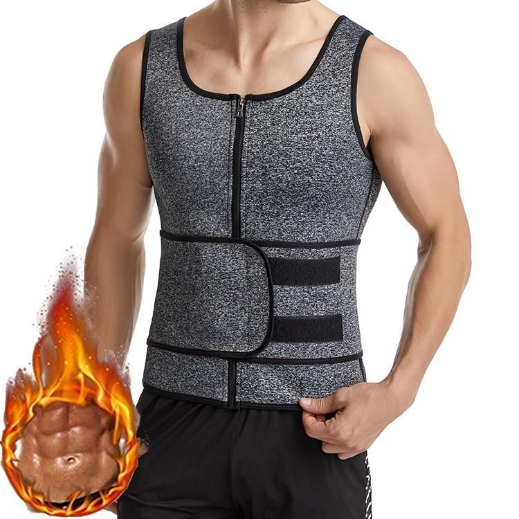 Herren Plus Size Sport Formwäsche Tanktop Taillenformer Korsett Design Schweißableitend Schlankmachend Fitness Körperformendes Top