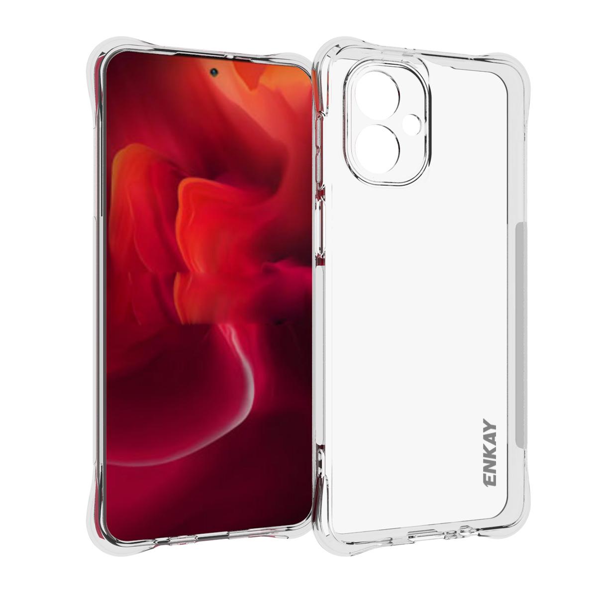 

For Motorola Moto G55 5G Clear Phone Case Shockproof Anti-Slip TPU Cover Transparent