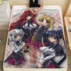 1PC Highschool Dxd Print Flannel Blanket, High Quality Comfortable for All Seasons, Home Decor, Warmth and Comfort, Perfect for Christmas Gifts