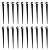 Lot of 200 C-shaped Hose Stakes - 11 Cm, Black Polypropylene