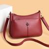 Popular Fashion Texture Mom Bag, Single-shoulder Crossbody Bag with Soft Leather and Multi-layered Underarm Design