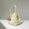 Textured Cowhide Bag, Simple and Versatile Mobile Phone Messenger Bag, Commuter Shoulder Bucket Bag.