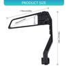 Easy Install Vibration Resistant Rear View Mirror With Wide View Motorcycle Accessory Handlebar Side Mirror