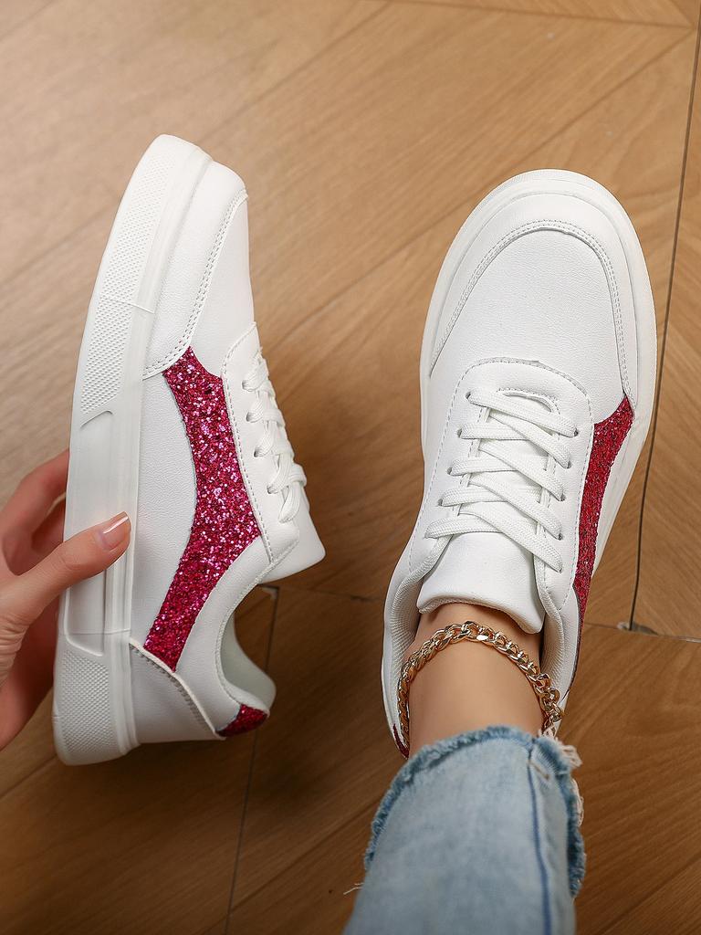 Fashion SYTK Original Couple Style Fashionable Glossy Decorative Board Shoes, Leather Surface, Anti Slip, Women's Versatile Casual Shoes