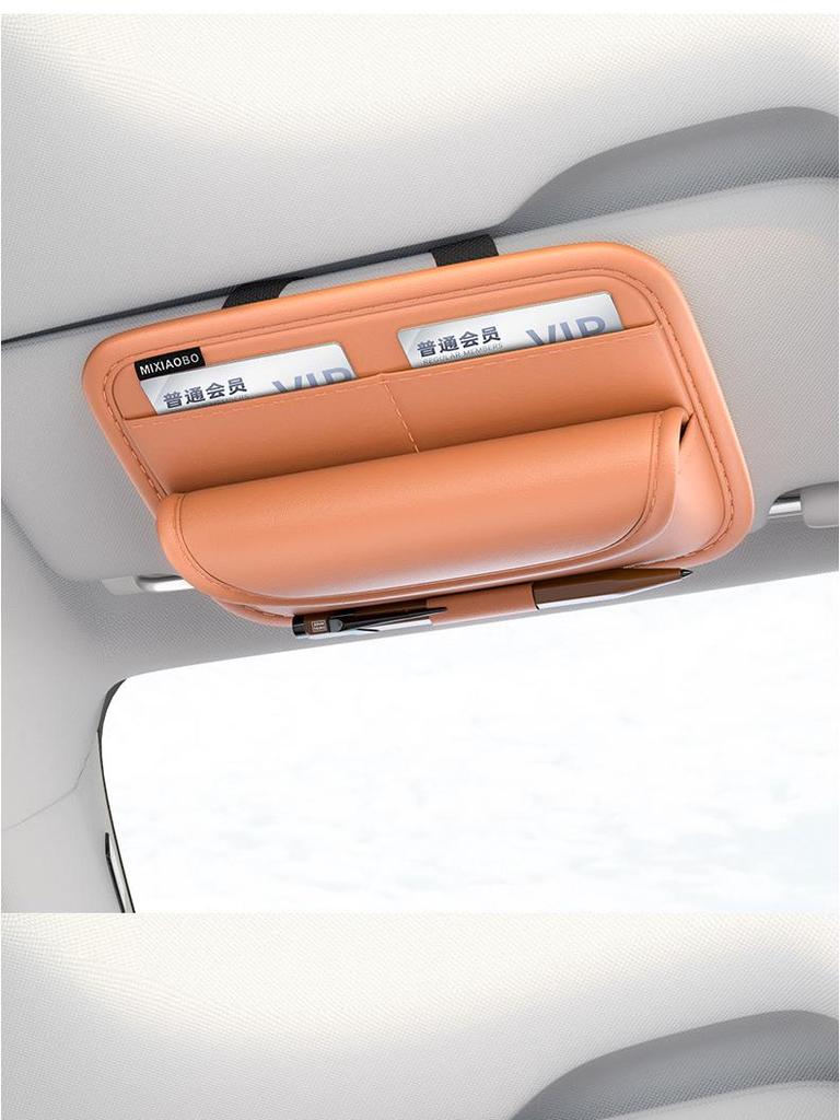 Universell bilvisir solbrilleholderklemme - Multifunksjonell brilleetui og oppbevaringsboks