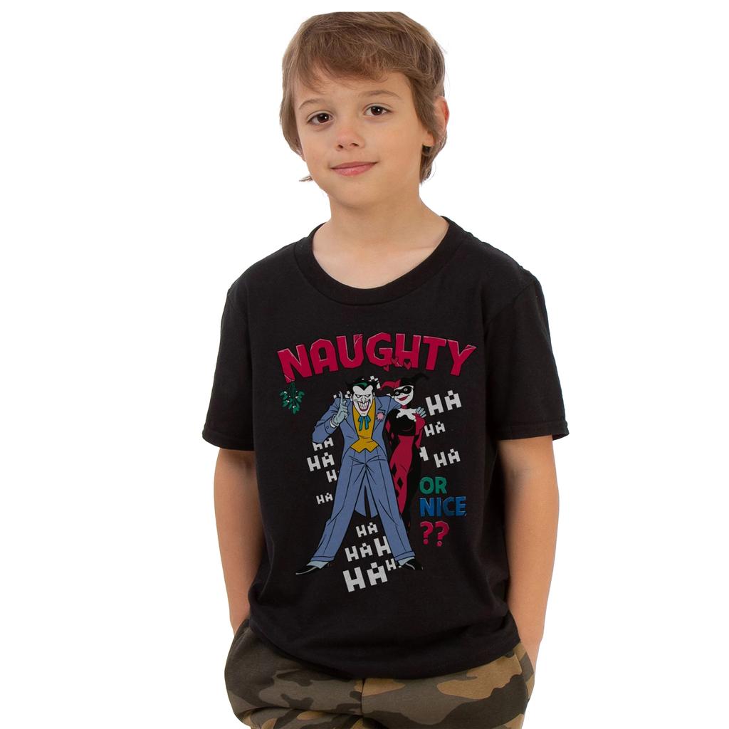 Batman Boys Naughty Or Nice The Joker Cotton T-Shirt