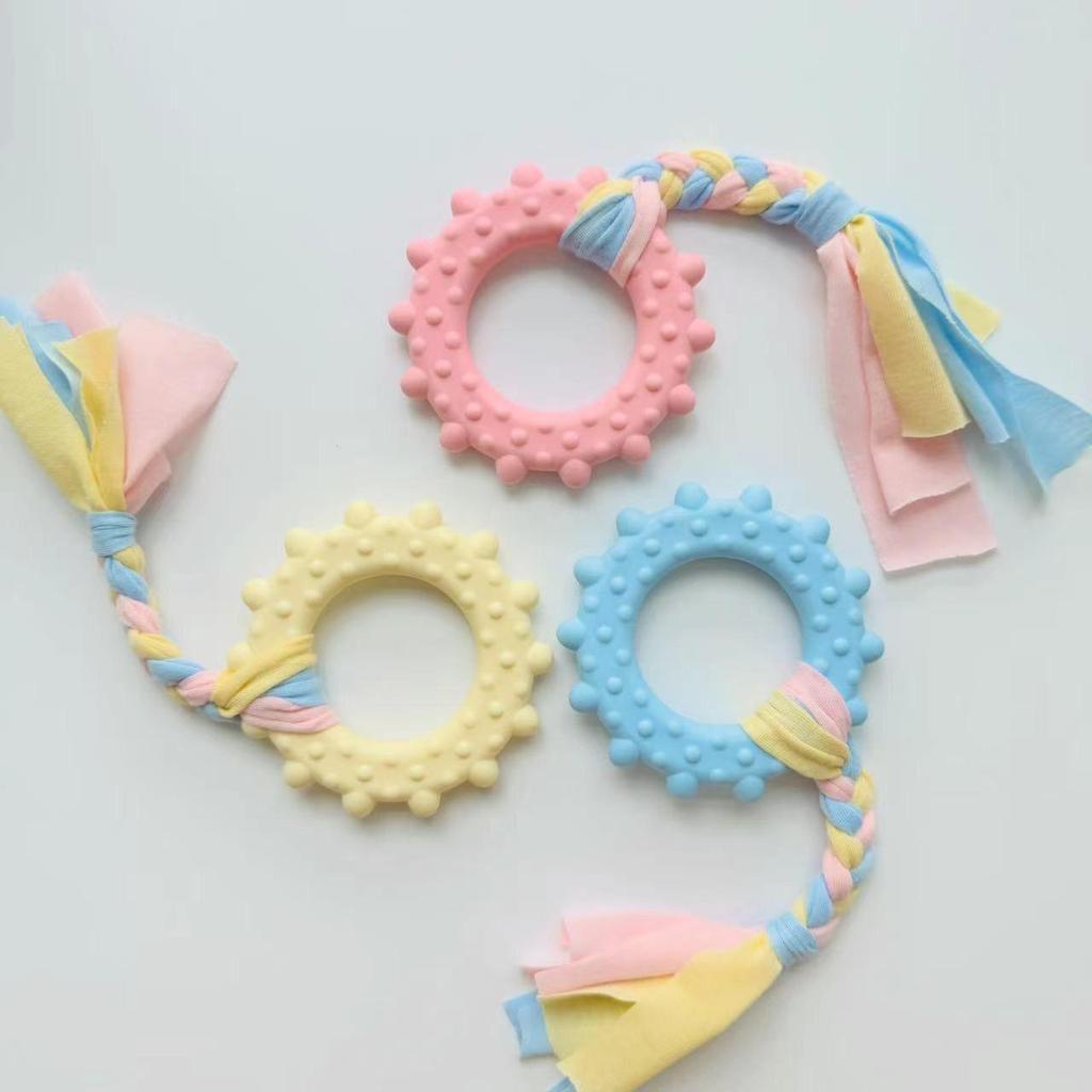Durable TPR Teething Dog Toys for Golden Retrievers and Corgis - Bite-Resistant Cleaning Sticks and Balls