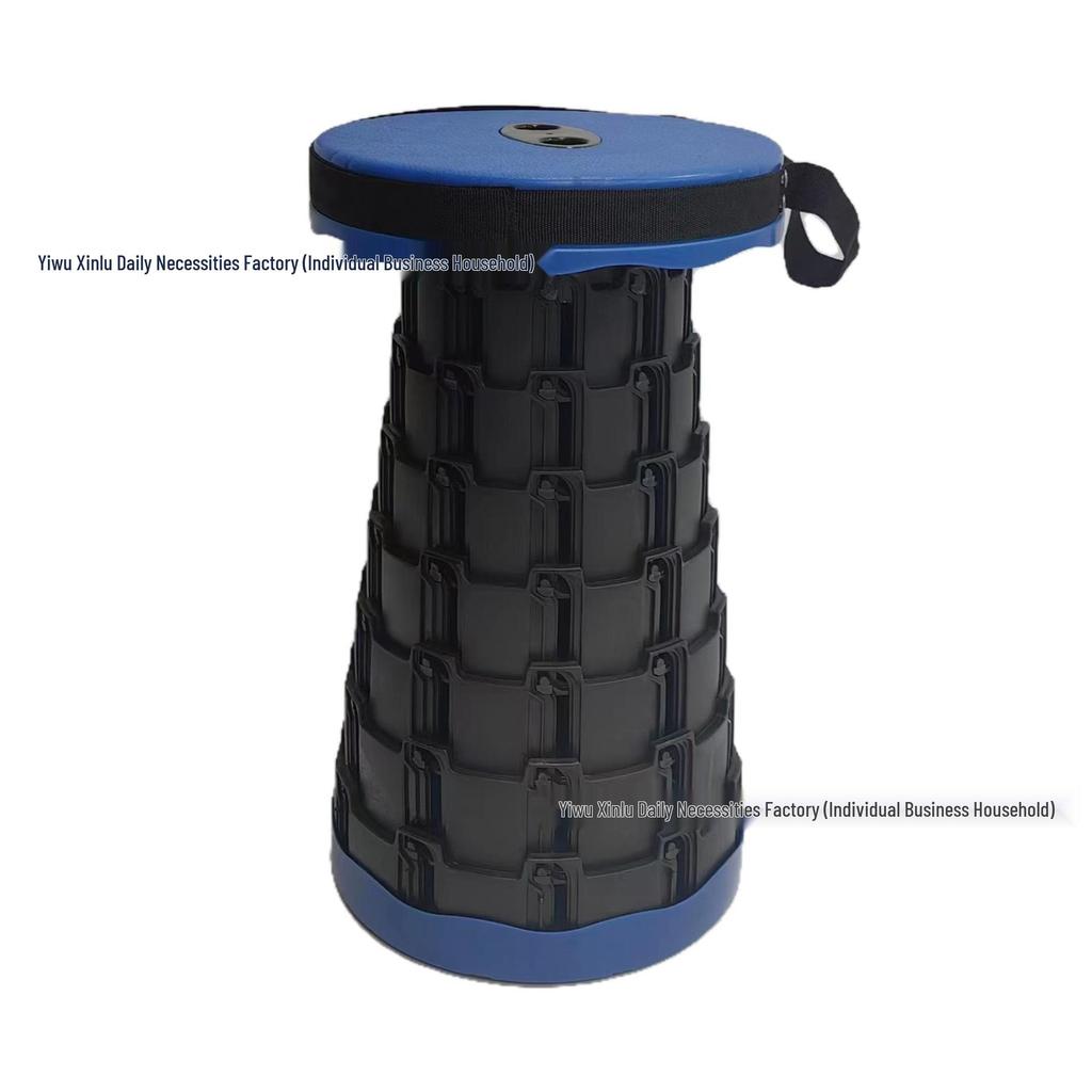 Adjustable Rainbow Telescopic Folding Stool - Portable Outdoor Chair for Fishing & Travel