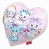 MORIPiLO Swimmer SWIMMER Cushion 45x35x10cm Character Goods Body Pillow Stuffed Toy Retro Heart Pink Morishita 4621564