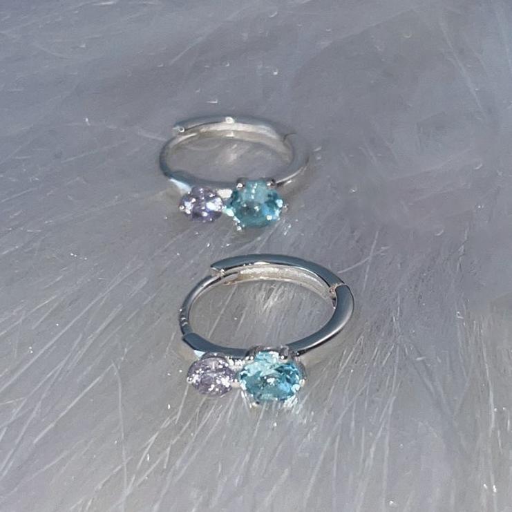Neue Modische Elegante Zirkon Kreis Ohrringe Luxuriöse Süße Temperament Ohrstecker Exquisite Nischen Mode Schmuck Zubehör