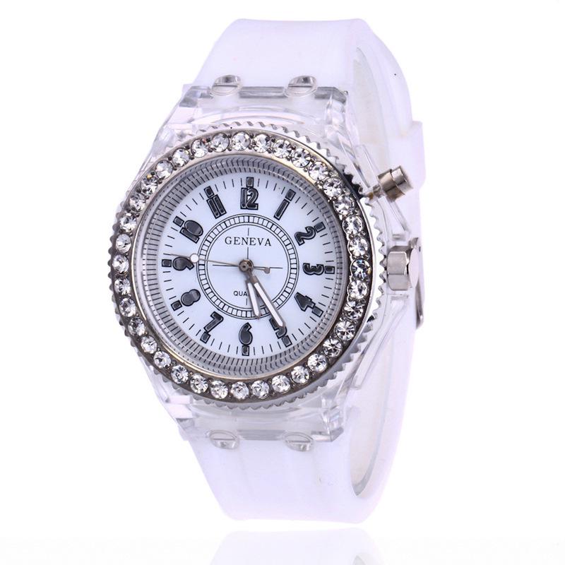 Luminous LED Rhinestone Harajuku Quartz Watch for Couples and Students