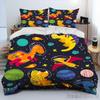 Cartoon Dinosaur Space Cute Dino Children Duvet Cover Set HD Comforter Cover for Kids Bedding Sets Bedclothes Bedroom Decor