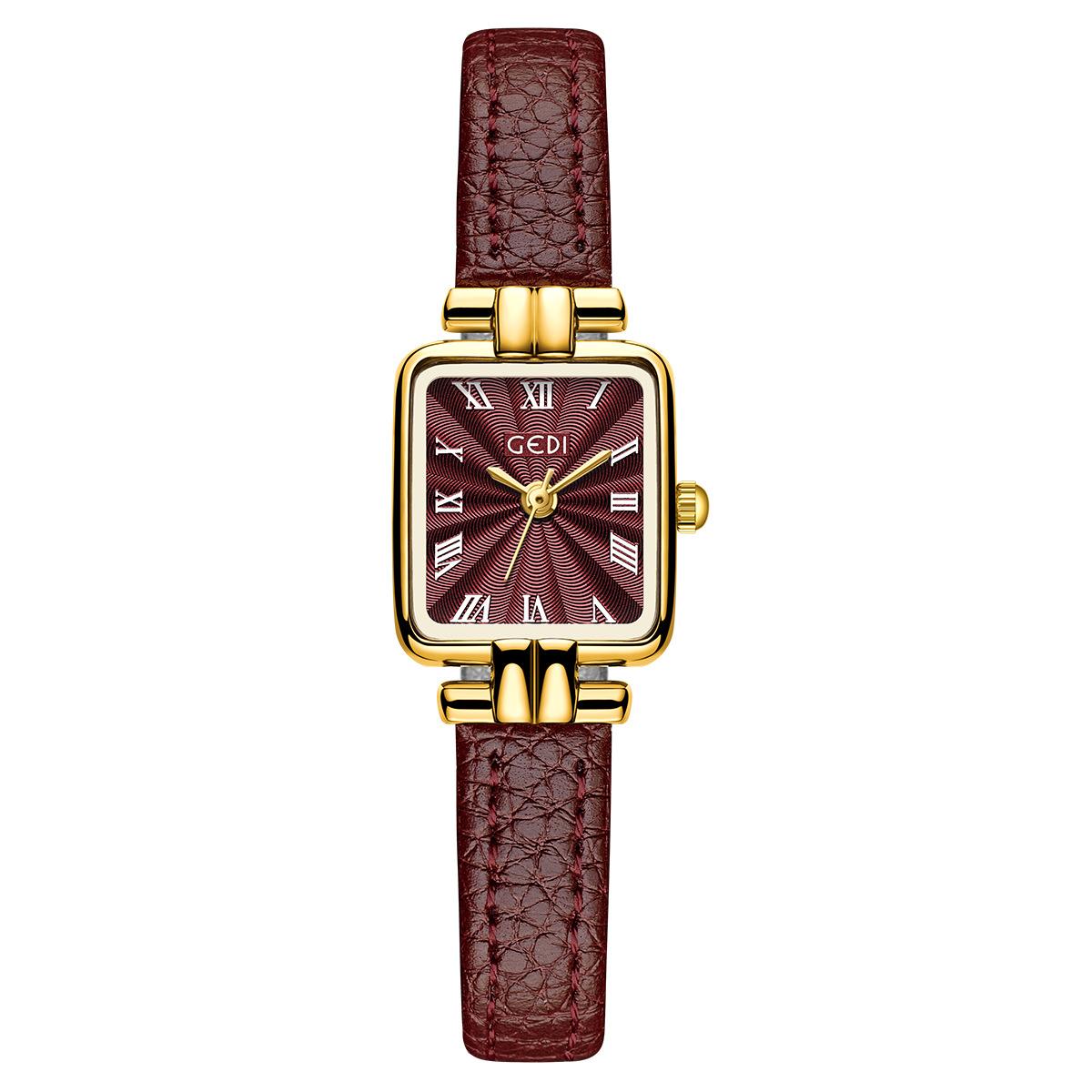 

Watch Female Xiaoxiangfeng French Retro Small Dial Exquisite Fashion Belt Premium Sense Simple Quartz Watch